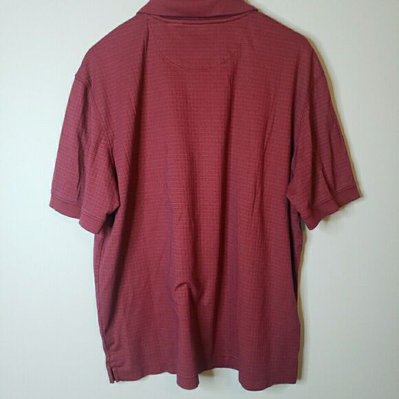 Haggar Mens Polo Shirt Front Pocket Short Sleeve Collared Golf Textured Size XL - Picture 7 of 16